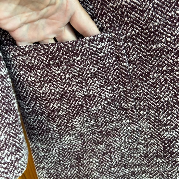 Talbots Tweed Double Button Jacket Color: Eggplant and White Condition: Like New - Picture 4 of 9